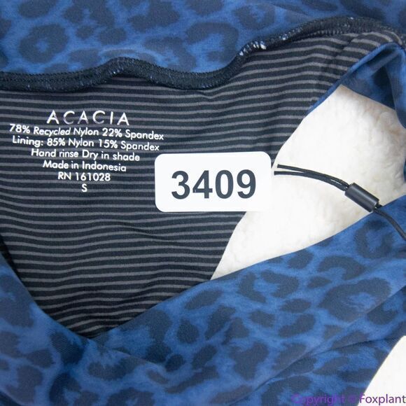 NEW Acacia Mateo bikini bottom leopard animal print blue Amur, S - Picture 11 of 16